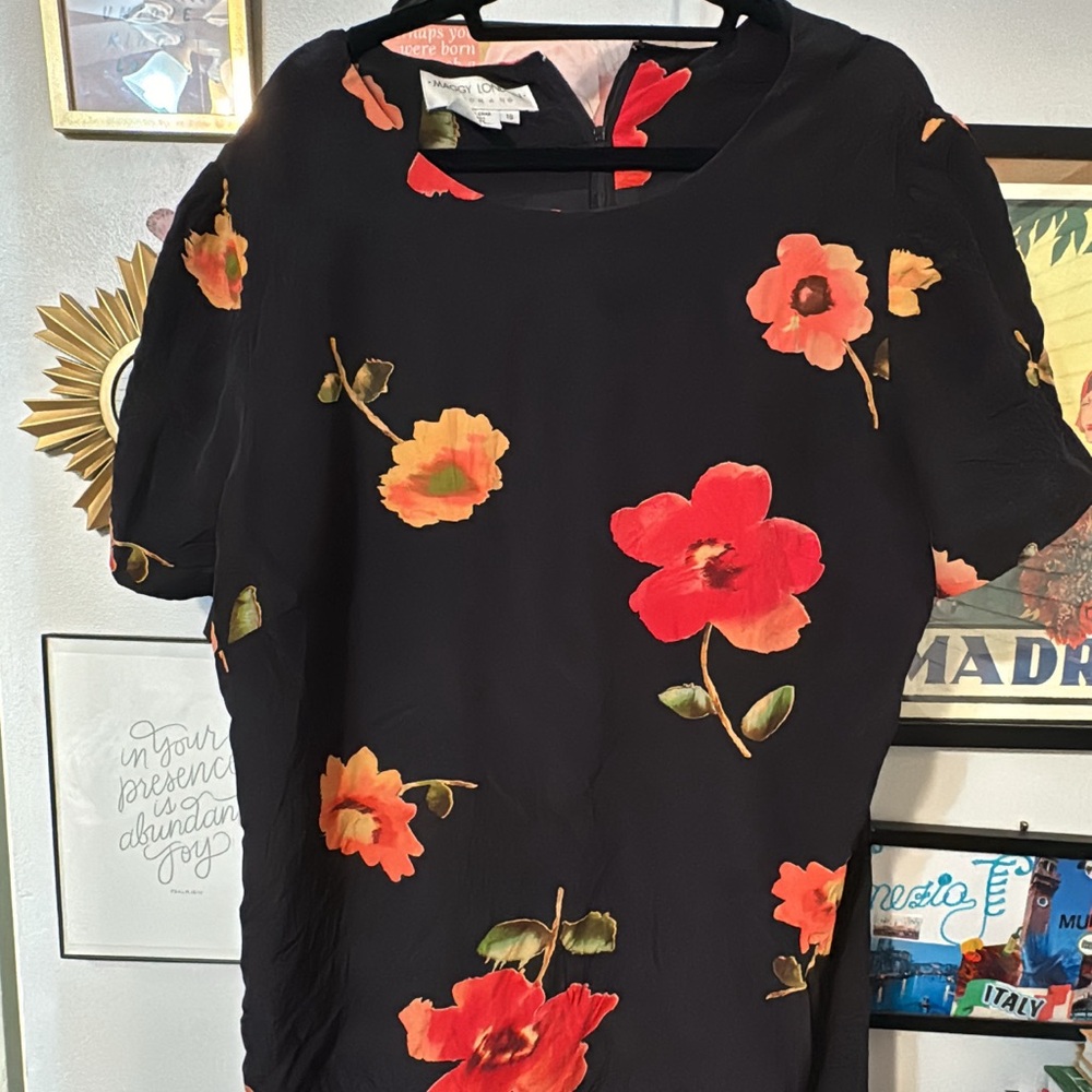Maggy London woman’s silk floral dress